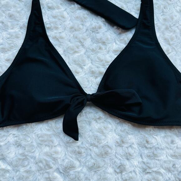Jessica Simpson Black Halter Padded Bikini Top Size Small - Picture 2 of 7